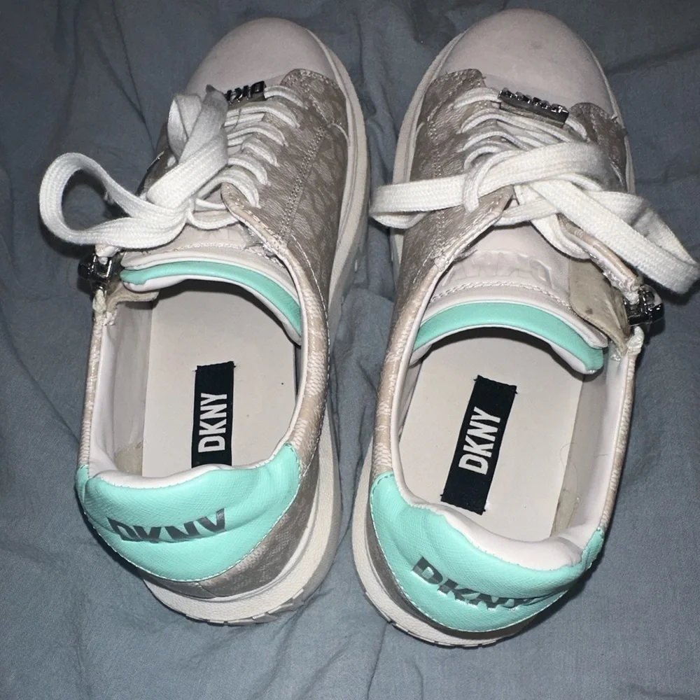 🩵y2k✨Chunky sneakers Tiffany blue teal sneakers monogram y2k logo platforms